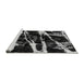 Sideview of Machine Washable Abstract Gray Modern Rug, wshabs1941gry