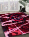 Machine Washable Abstract Red Wine or Wine Red Rug in a Family Room, wshabs1941