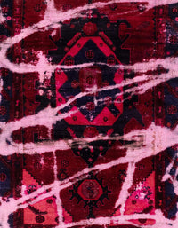 Machine Washable Abstract Red Wine or Wine Red Rug, wshabs1941