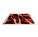 Sideview of Machine Washable Abstract Orange Modern Area Rugs, wshabs1941org