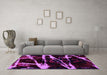 Machine Washable Abstract Purple Modern Area Rugs in a Living Room, wshabs1941pur