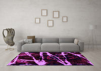 Machine Washable Abstract Purple Modern Rug, wshabs1941pur