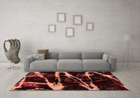 Machine Washable Abstract Brown Modern Rug, wshabs1941brn