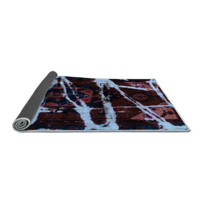 Sideview of Abstract Light Blue Modern Rug, abs1941lblu