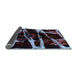 Sideview of Abstract Light Blue Modern Rug, abs1941lblu