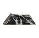 Sideview of Abstract Gray Modern Rug, abs1941gry