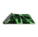 Sideview of Abstract Emerald Green Modern Rug, abs1941emgrn