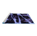 Sideview of Machine Washable Abstract Blue Modern Rug, wshabs1941blu