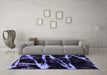 Machine Washable Abstract Blue Modern Rug in a Living Room, wshabs1941blu