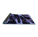 Sideview of Abstract Blue Modern Rug, abs1941blu