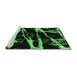 Sideview of Machine Washable Abstract Emerald Green Modern Area Rugs, wshabs1941emgrn