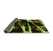 Sideview of Abstract Green Modern Rug, abs1941grn