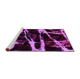Sideview of Machine Washable Abstract Purple Modern Area Rugs, wshabs1941pur