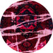 Round Machine Washable Abstract Red Wine or Wine Red Rug, wshabs1941