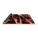 Sideview of Abstract Brown Modern Rug, abs1941brn