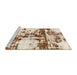 Sideview of Machine Washable Abstract Light Brown Rug, wshabs1942