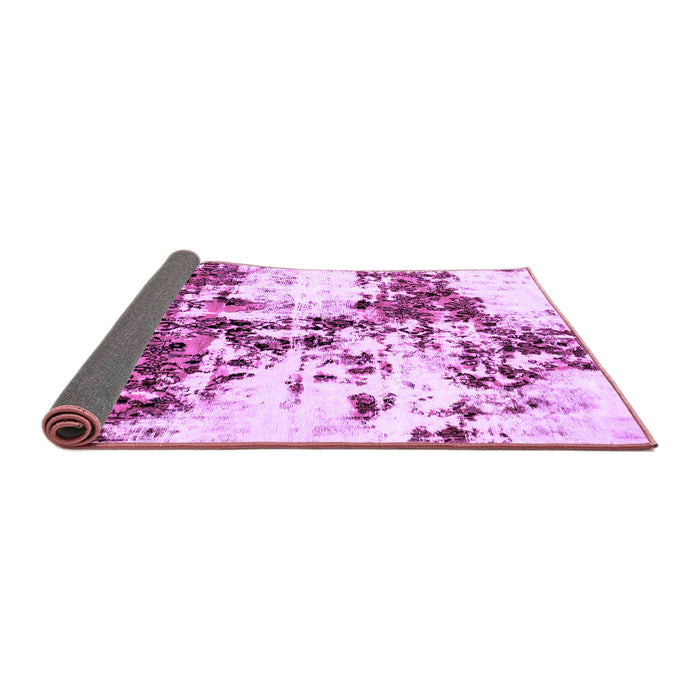Sideview of Abstract Purple Modern Rug, abs1942pur