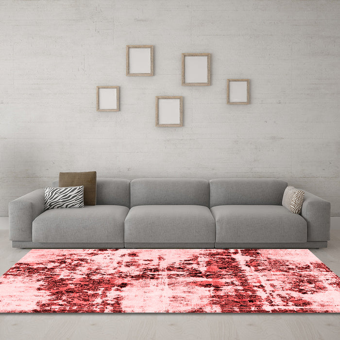 Modern Red Washable Rugs