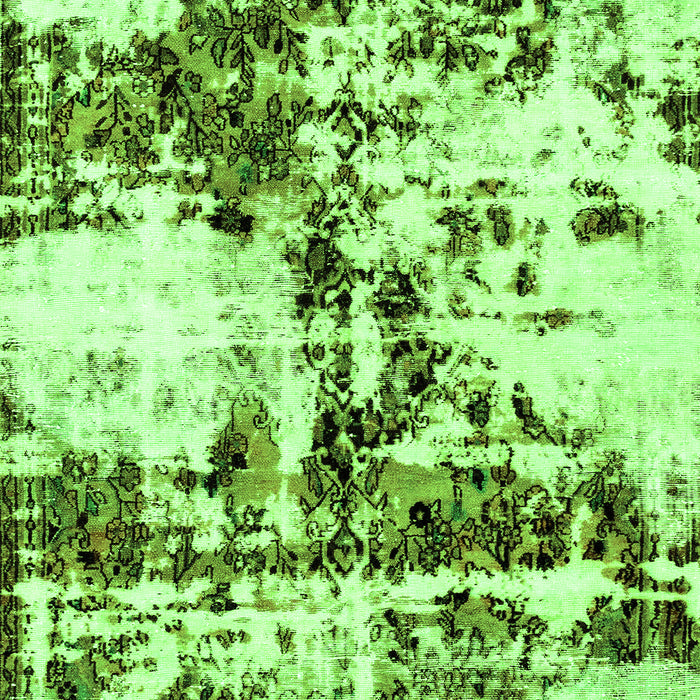 Machine Washable Abstract Green Modern Area Rugs, wshabs1942grn