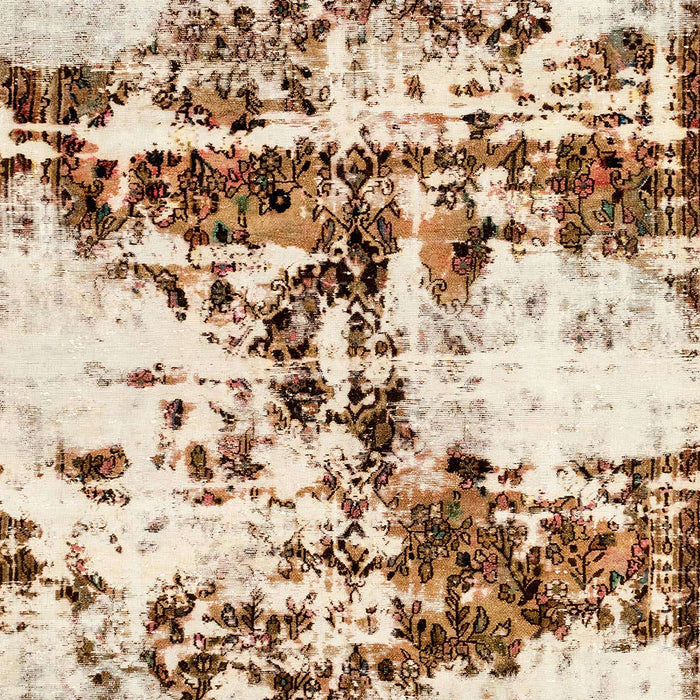 Machine Washable Abstract Light Brown Rug, wshabs1942