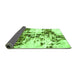 Sideview of Abstract Green Modern Rug, abs1942grn