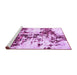 Sideview of Machine Washable Abstract Purple Modern Area Rugs, wshabs1942pur