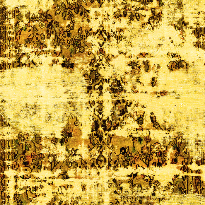 Machine Washable Abstract Yellow Modern Rug, wshabs1942yw