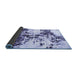 Sideview of Abstract Blue Modern Rug, abs1942blu