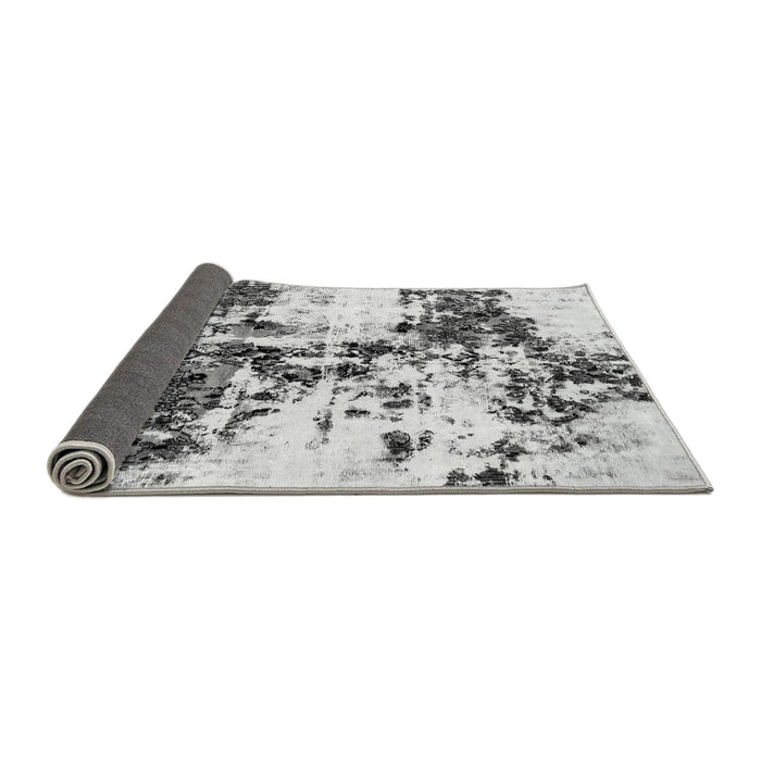 Sideview of Abstract Gray Modern Rug, abs1942gry