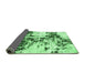 Sideview of Abstract Emerald Green Modern Rug, abs1942emgrn