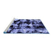 Sideview of Machine Washable Abstract Blue Modern Rug, wshabs1943blu