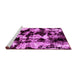 Sideview of Machine Washable Abstract Pink Modern Rug, wshabs1943pnk