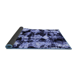 Sideview of Abstract Blue Modern Rug, abs1943blu