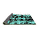 Sideview of Abstract Turquoise Modern Rug, abs1943turq