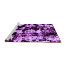 Sideview of Machine Washable Abstract Purple Modern Area Rugs, wshabs1943pur