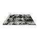 Sideview of Machine Washable Abstract Gray Modern Rug, wshabs1943gry