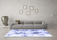 Machine Washable Abstract Blue Modern Rug, wshabs1944blu