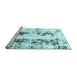 Sideview of Machine Washable Abstract Light Blue Modern Rug, wshabs1944lblu