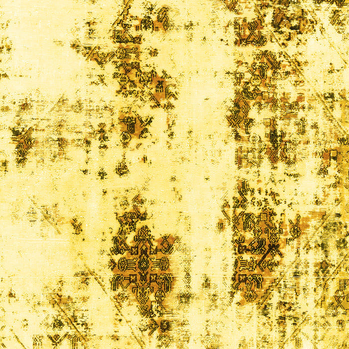 Machine Washable Abstract Yellow Modern Rug, wshabs1944yw