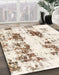 Machine Washable Abstract Blanched Almond Beige Rug in a Family Room, wshabs1944