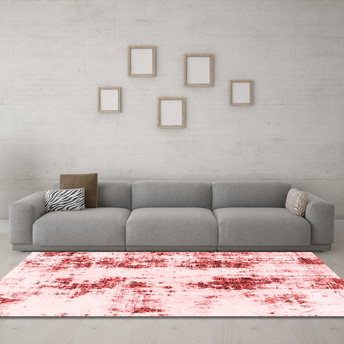 Modern Red Washable Rugs