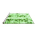 Sideview of Machine Washable Abstract Green Modern Area Rugs, wshabs1944grn