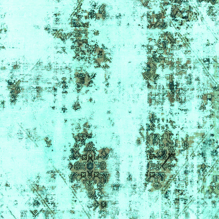 Machine Washable Abstract Turquoise Modern Area Rugs, wshabs1944turq