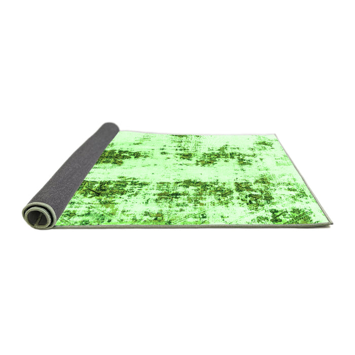 Sideview of Abstract Green Modern Rug, abs1944grn