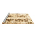 Sideview of Machine Washable Abstract Brown Modern Rug, wshabs1944brn