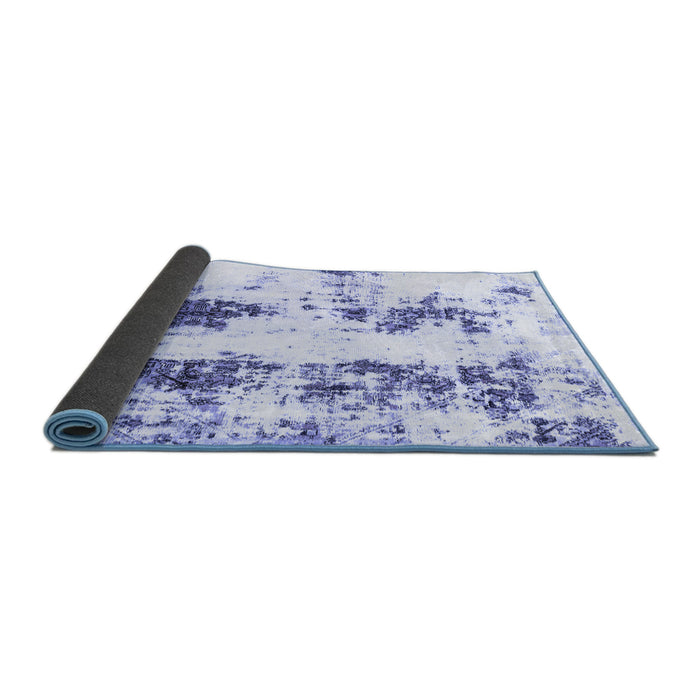 Sideview of Abstract Blue Modern Rug, abs1944blu
