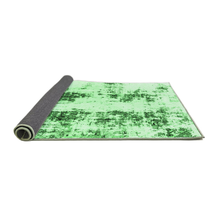 Sideview of Abstract Emerald Green Modern Rug, abs1944emgrn