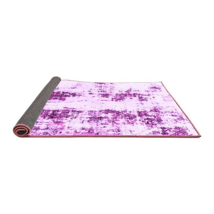 Sideview of Abstract Purple Modern Rug, abs1944pur