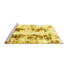 Sideview of Machine Washable Abstract Yellow Modern Rug, wshabs1944yw