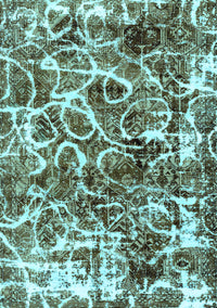 Abstract Light Blue Modern Rug, abs1945lblu